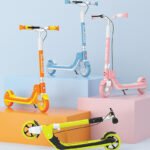 Easy Folding Kids Scooter With 4 Levels Adjustable  for Kids Ages 3-12